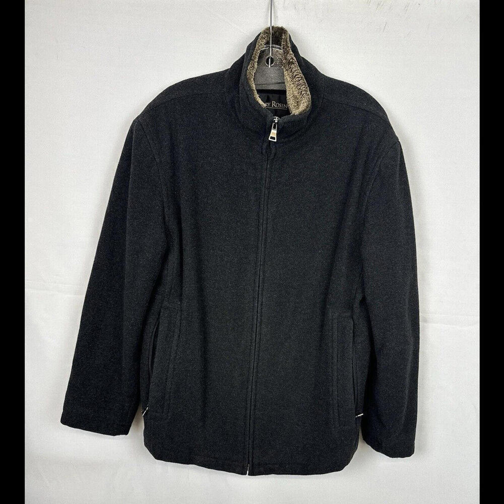 Harry Rosen Wool Blend Poly Fill Jacket Grey Size S 34-36